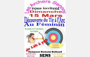 Journée tir à l'arc au féminin le dimanche 15 mars 2020