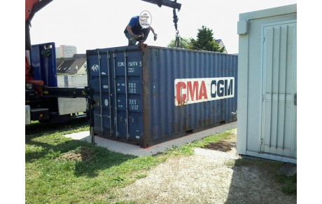 Nouveau container sur notre terrain d'entraînements