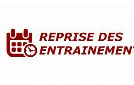 Reprise des entraînements libres en extérieur à partir du vendredi 21 août