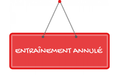 Pas d'entraînements mercredi 7 octobre 2020